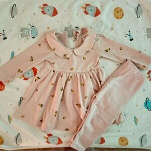 Hanna Andersson Light Pink Dress with Lemon Print